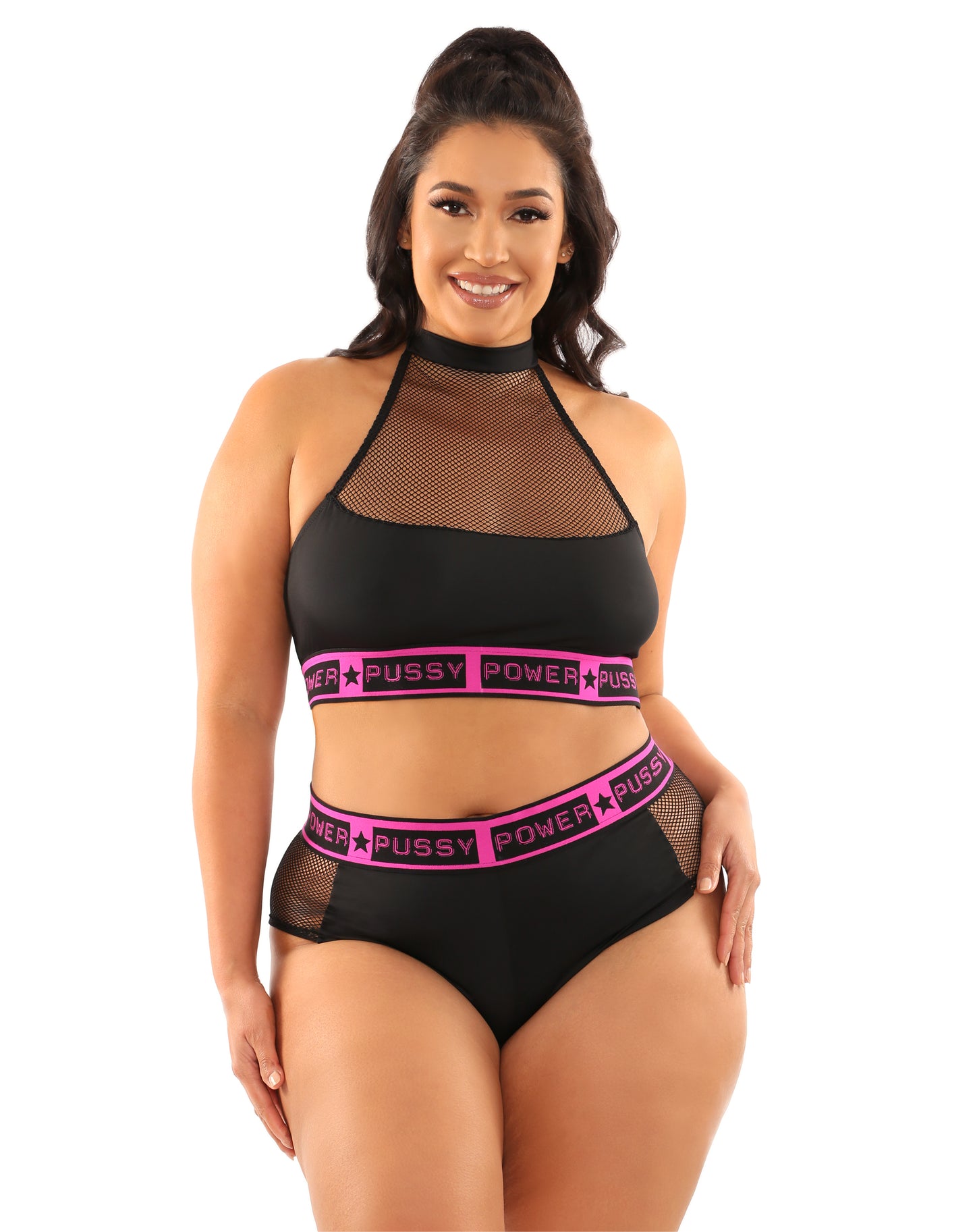 Pussy Power Halter Top & Booty Short