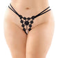 Aster Crotchless Flower Pearl Thong
