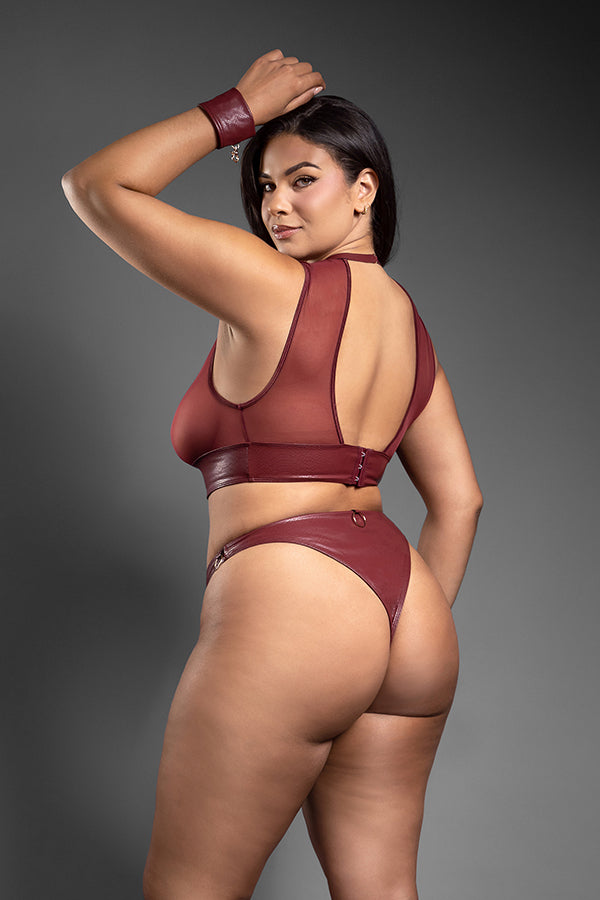 Top, Open Panty & Cuffs