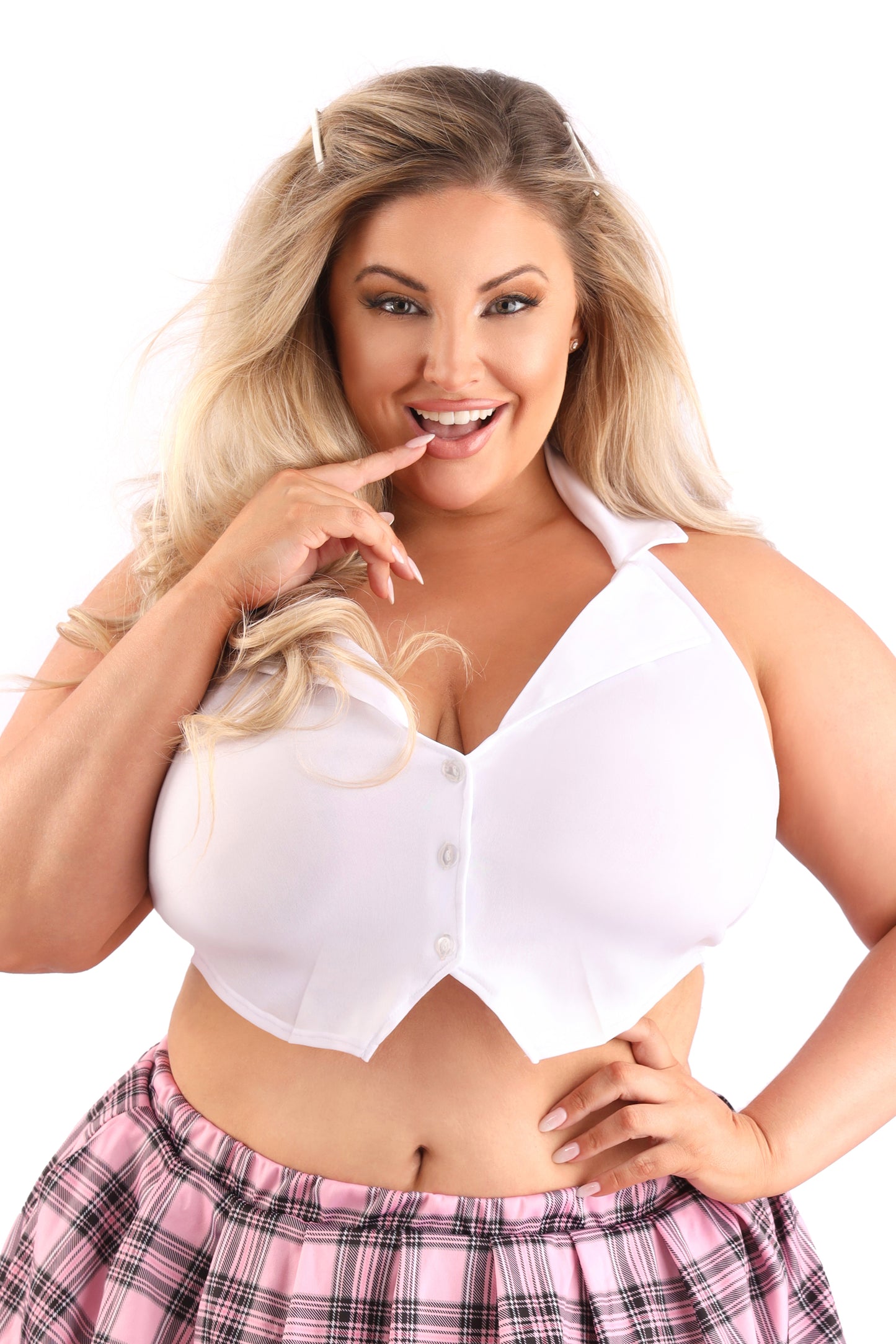 Collared Halter Top