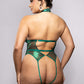 Emerald Open Halter Teddy