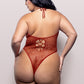 Just Kissed Plunge Halter Teddy