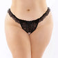 Flora Lace Crotchless Pearl Thong