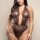 Crotchless Pearl Plunge Teddy