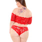 Rose & Thorn Lace Crop Top & Panty