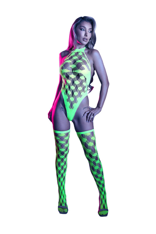 Adrenaline Rhinestone Teddy & Stockings