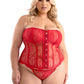 Busk Front Lace Corset & G-string Queen