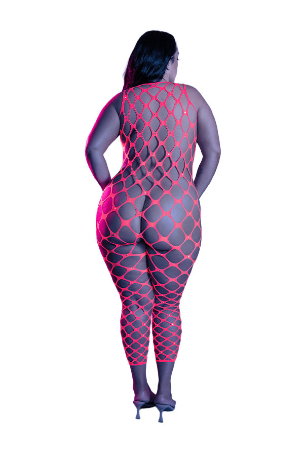 Want It All Reversible Rhinestone Bodystocking & Pasties