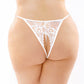 Calla Crotchless Lace Pearl Panty