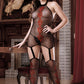 Body Language Halter Dress with Attached Stockings