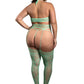 Heart Of Glass 3pc Gartered Stockings Set