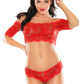 Rose & Thorn Lace Crop Top & Panty