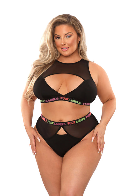 Fuck Labels Crop Top & High Waist Bottoms