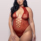 Just Kissed Plunge Halter Teddy