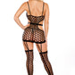 Power Moves Cutout Dress with Attached Gartered Stockings