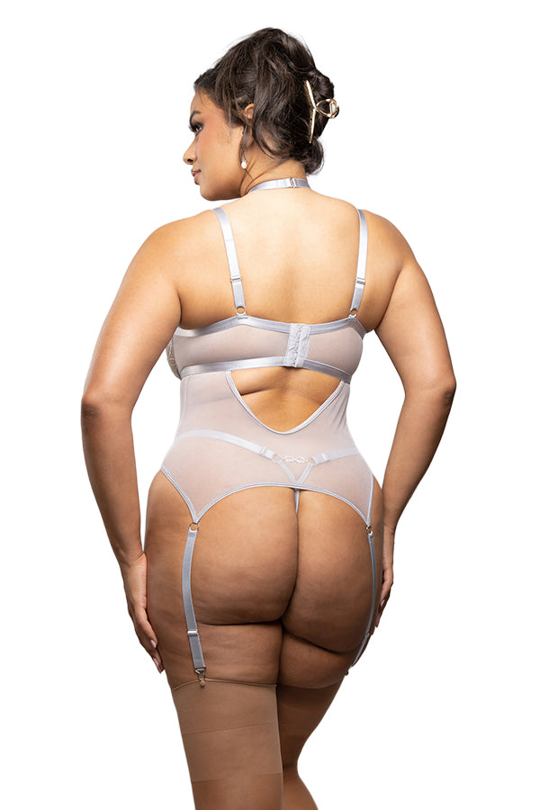 Diamond Gartered Bustier & Panty