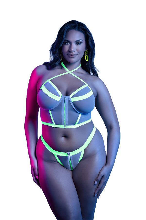 Supernatural Zipper Bra Top & Panty