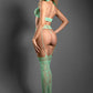Heart Of Glass 3pc Gartered Stockings Set