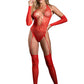 Secret Rendezvous Crotchless Teddy Bodystocking & Gloves