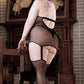 Body Language Halter Dress with Attached Stockings