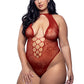 Just Kissed Plunge Halter Teddy