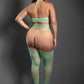 Heart Of Glass 3pc Gartered Stockings Set