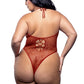 Just Kissed Plunge Halter Teddy