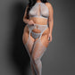 Most Wanted 3pc Gartered Stockings Set