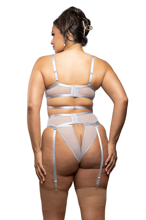 Diamond Bra, Garter Belt & Panty